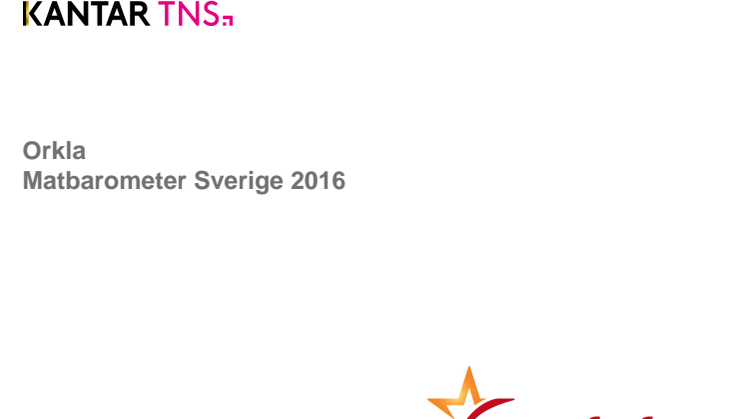 Orkla Matbarometer 2016 Svenskt resultat