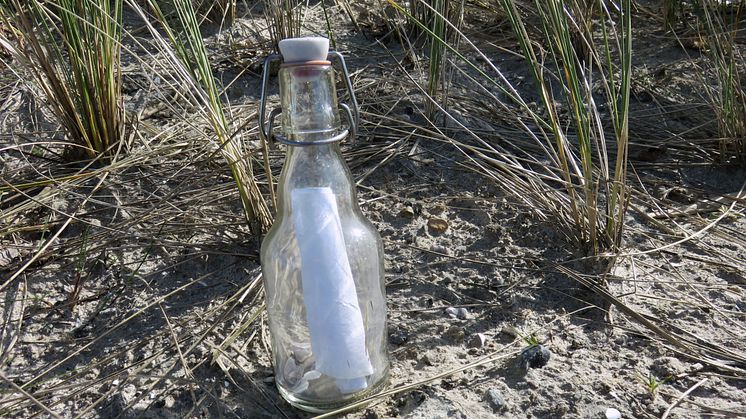 Flaschenpostfund auf der Ostseeinsel Fehmarn