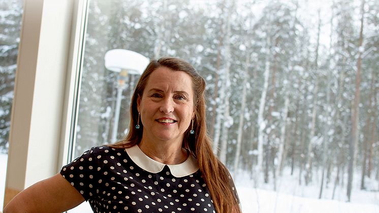 Cecilia Björklund Dahlgren får Sparbanken Nords kulturpris. Fotograf: Lars Andersson