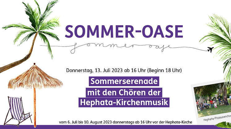 Sommer-Oase: Sommerserenade mit der Hephata-Kirchenmusik