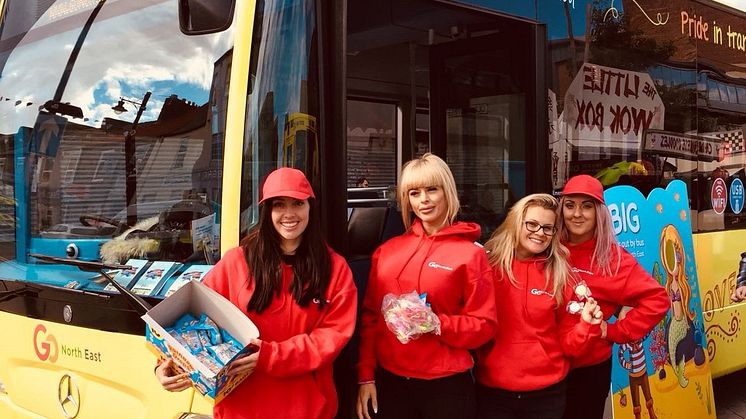 The Go North East team at this year's Sunderland Pride.