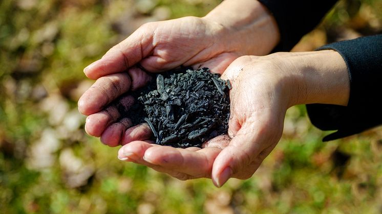 Biokol används idag främst som jordförbättrare och har stor potential ur både miljö- och klimataspekter. Foto: NSR