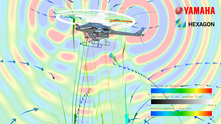 空気の流れを高精度に解析し、産業用無人ヘリコプターの流体音源を見える化