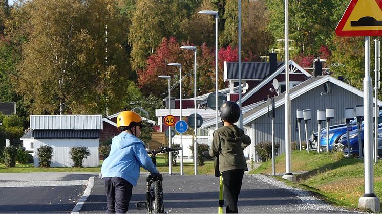 Utmaningen cykla och gå till skolan genomförs årligen i skolor runt om i landet under två valfria veckor i september och oktober. Foto: Piteå kommun