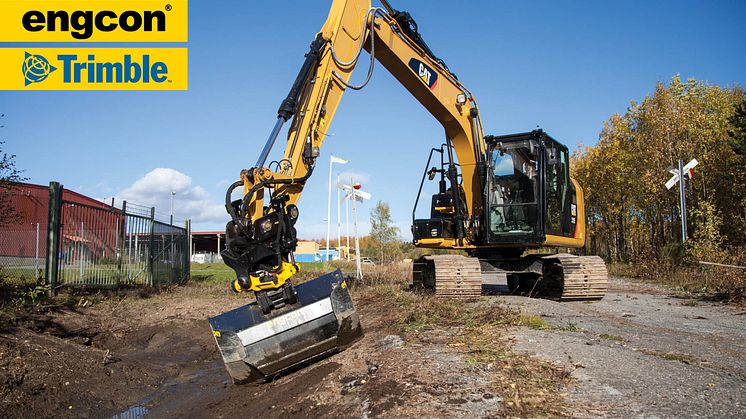 Engcon støtter nå Trimbles nye gravesystem