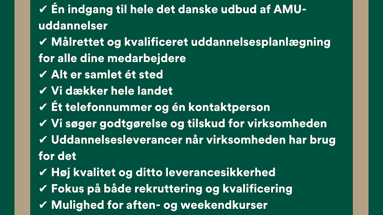 Fakta om AMU Danmark