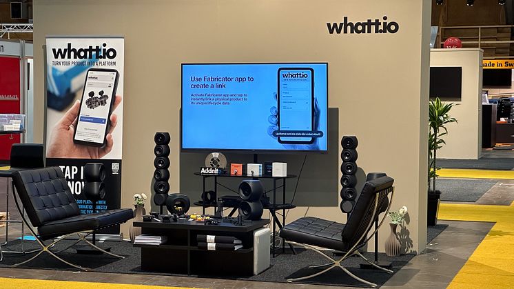 The whatt.io booth at the TechArena Elmia Subcontractor 2023