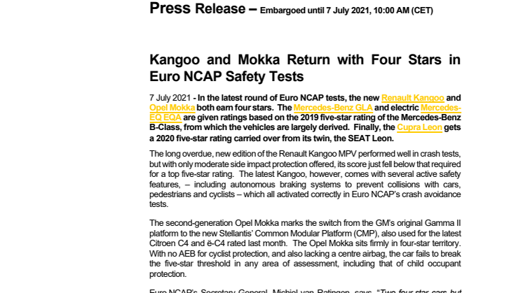 Kangoo and Mokka Return with Four Stars in Euro NCAP Safety Tests - Press Release.pdf