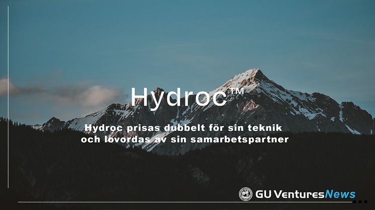 Hydroc prisas dubbelt för sin teknik och lovordas av sin samarbetspartner