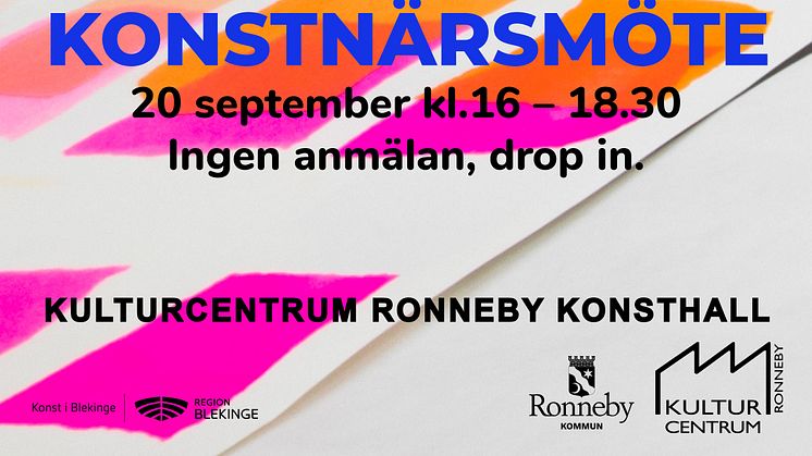 Konstnärsmöte och Vernissage på onsdag 20.9 