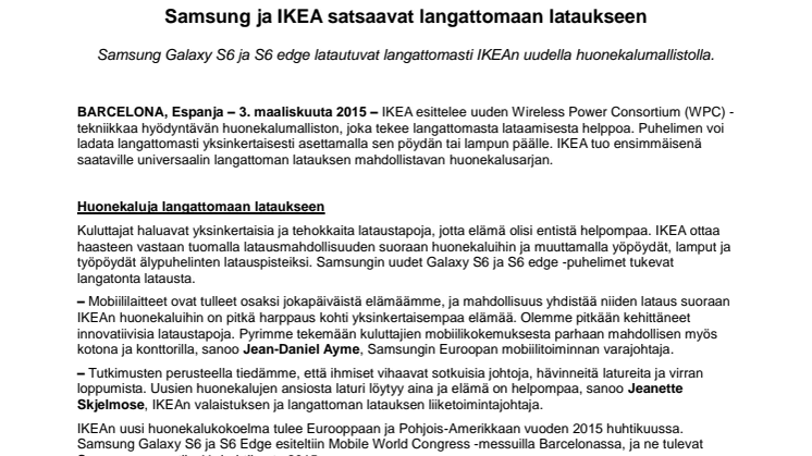  Samsung ja IKEA satsaavat langattomaan lataukseen