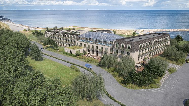 Precis på stranden i Køge med utsikt över Öresund – bara 40 km söder om Köpenhamn – skall den nya destinationen ligga. 