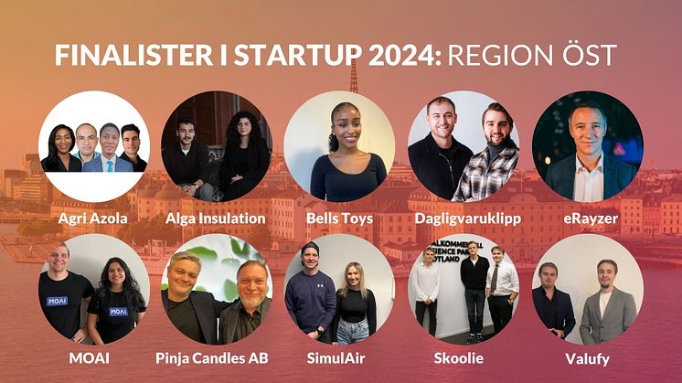 Finalisterna i region Öst i Venture Cup STARTUP 2024!