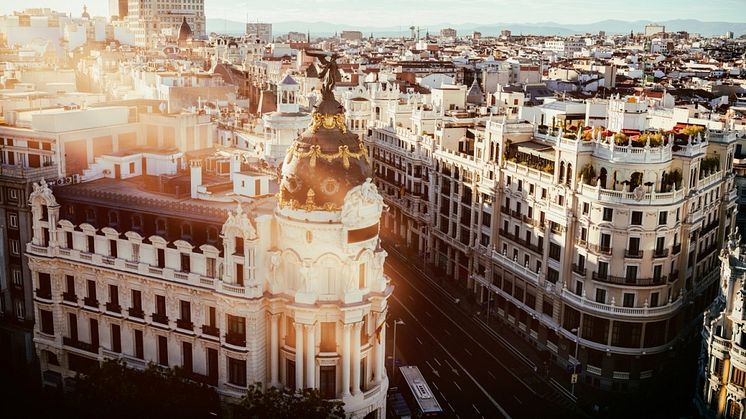 Evening view of the street Gran Vía in Madrid. Photo: Shutterstock.