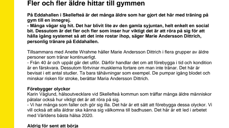 Fler och fler äldre hittar till gymmen