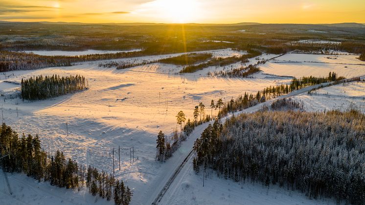 Vy över Svartbyn i Bodens kommun. Foto Mats Engfors/Fotographic