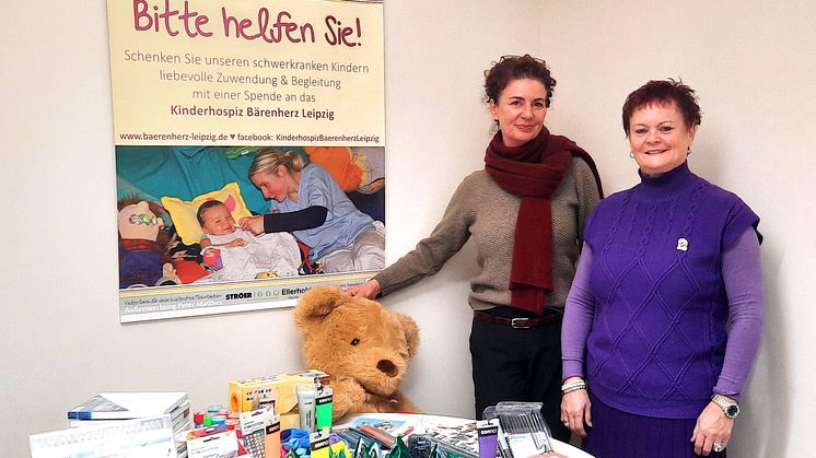  Ivonne Pietschmann und Heide Föhre, Präsidentin des Rotary Clubs Heinrich Schütz Weißenfels, im Kinderhospiz Bärenherz