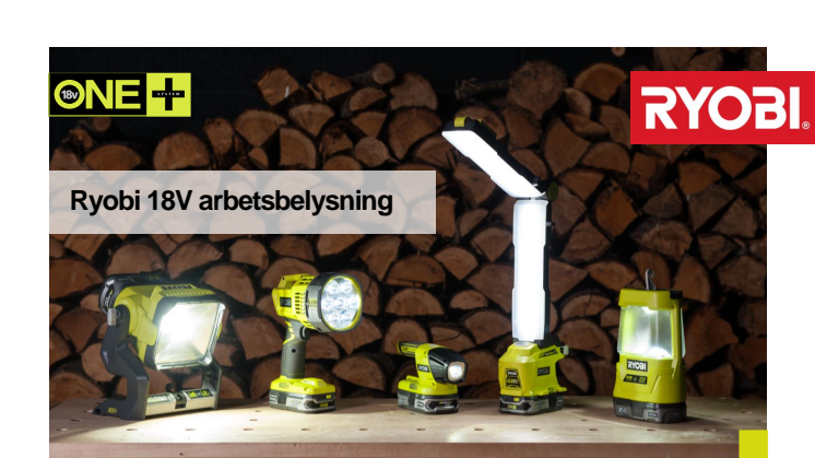 Ryobi 18V ONE+ arbetsbelysning  