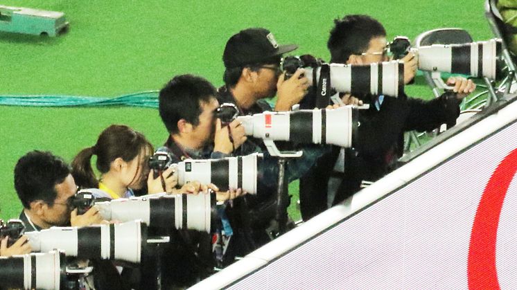 70 prosent av pressekameraene i sluttspillet i Rugby World Cup 2019 var Canon-kameraer