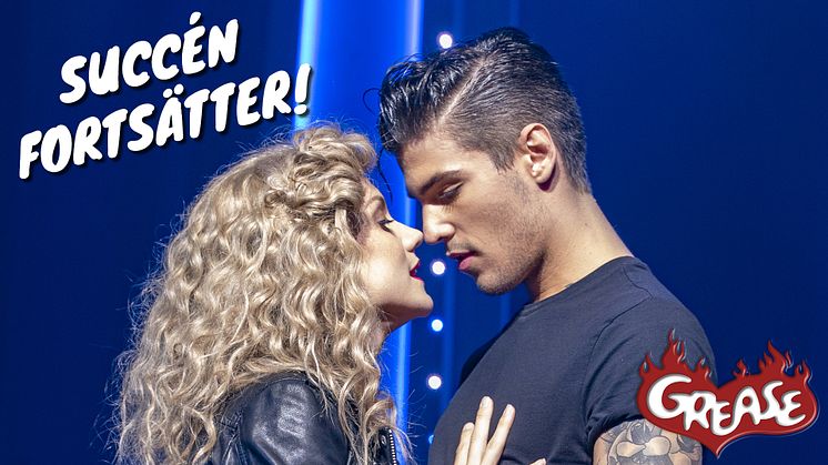 Caroline Kuhmunen Johansson och Anton Hagman i succémusikalen Grease