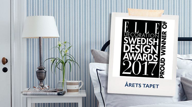 Boråstapeters i samarbete med Lexington vinner Årets Tapet av Elle decoration Swedish Design Awards 2017