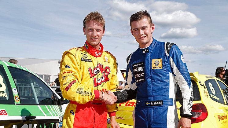 Silverduell mellan Helling och Lindberg i Clio Cup JTCC