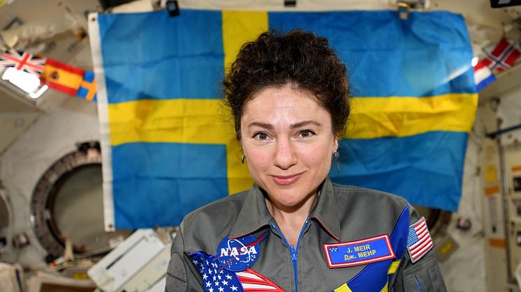 Jessica Meir ombord på den internationella rymdstationen ISS. Bild: NASA