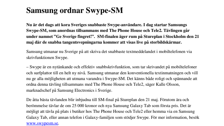 Samsung ordnar Swype-SM