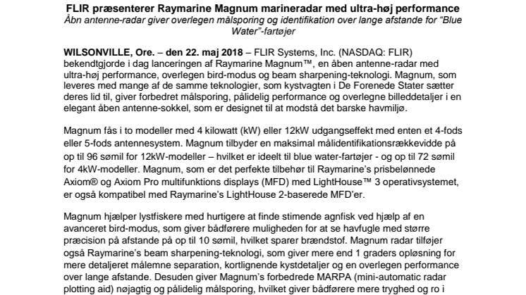 Raymarine: FLIR præsenterer Raymarine Magnum marineradar med ultra-høj performance