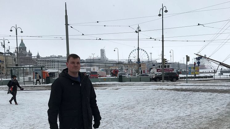 Andreas Baumann - på Helsinkis havnefront. Foto: Klaus Christensen