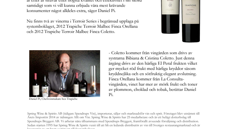 Hyllningen – Trapiche’s chefsvinmakare har utsett de bästa vinerna 2016!