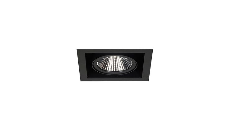 Fagerhult Touch Midi Recessed Black Fixed