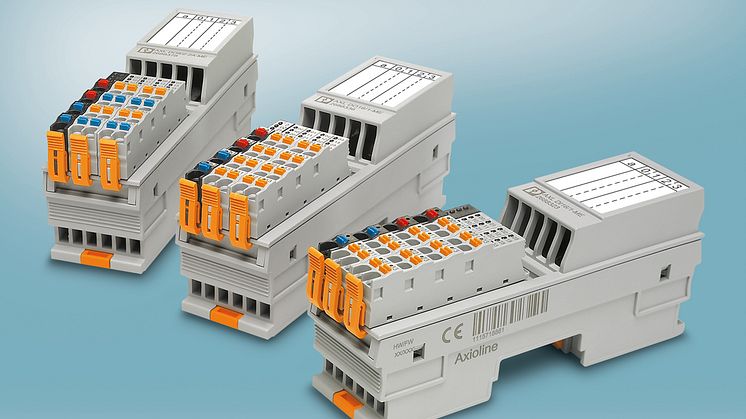 Space saving I/O modules for the control cabinet