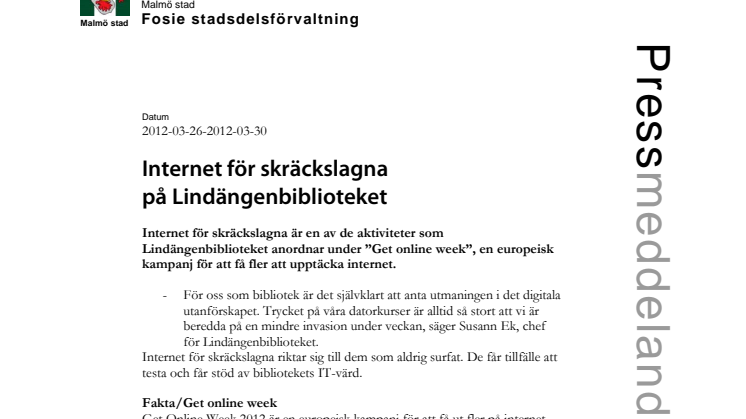 Internet för skräckslagna på Lindängenbiblioteket