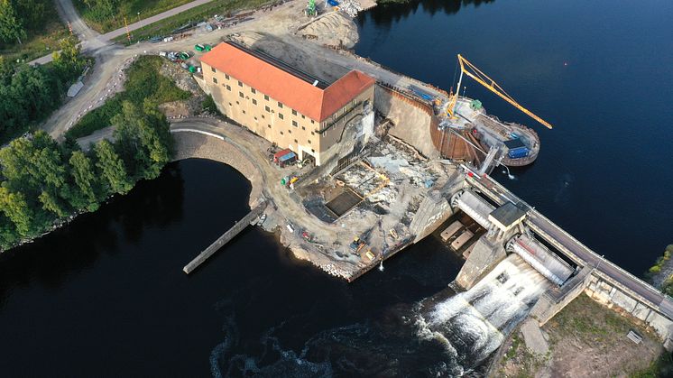 Forshuvudforsens vattenkraftverk i Dalälven rustas upp för bättre säkerhet och arbetsmiljö. Bild: Magnus Svensson