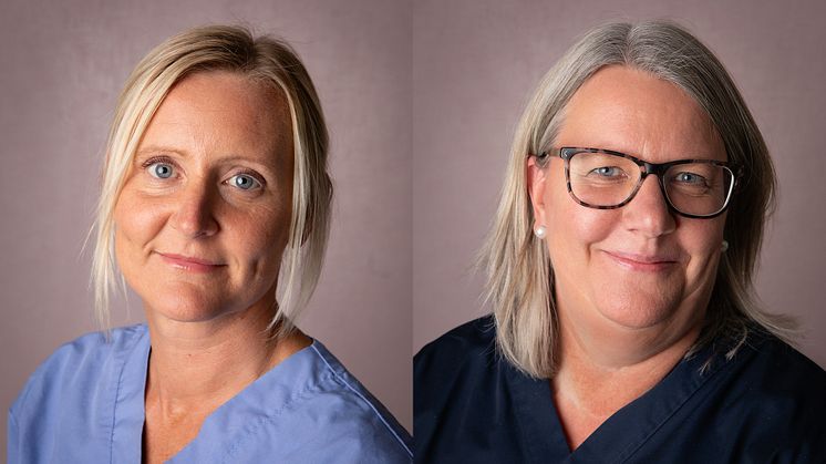 Emma Klingberg och Sofia Hellström på Praktikertjänst kvinnlig hälsa i Uddevalla.