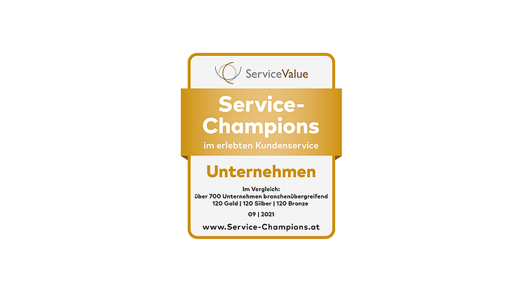 Ausgezeichneter Service: Die Service-Champions Österreich