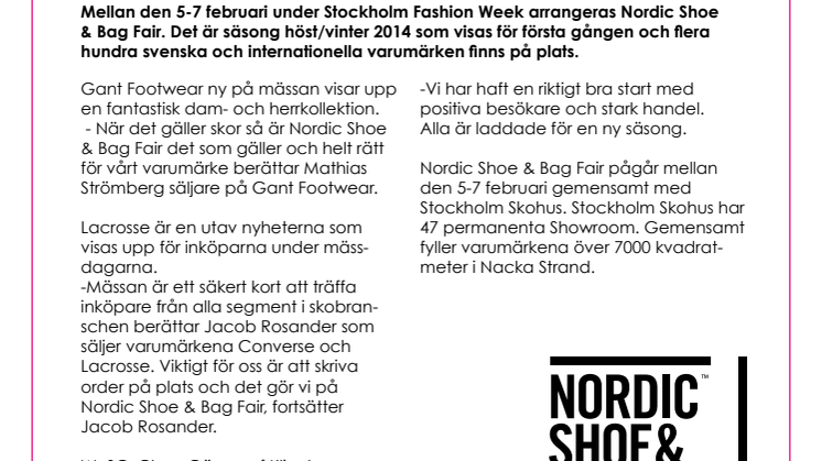 Stark start i Stockholm för Nordic Shoe & Bag Fair!