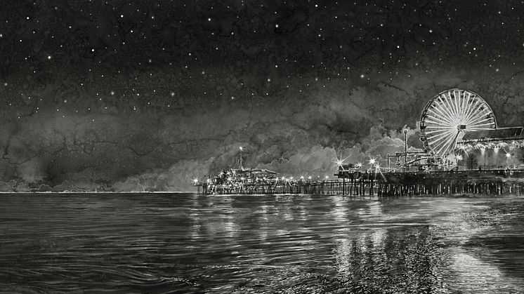 Hans Op de Beeck, The Pier at Night, 2024 © Studio Hans Op de Beeck