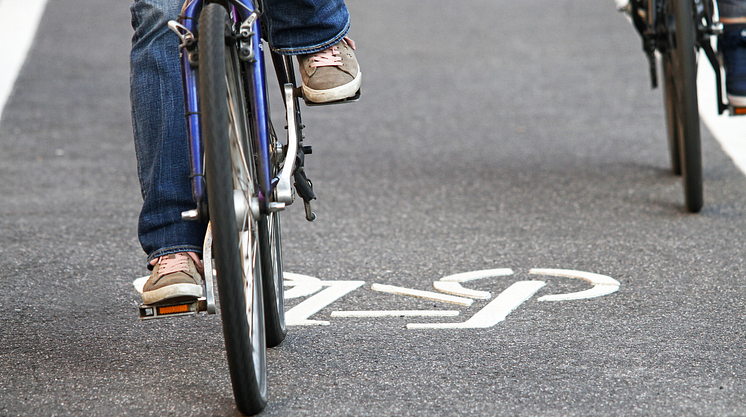 Bikes in a cycle lane