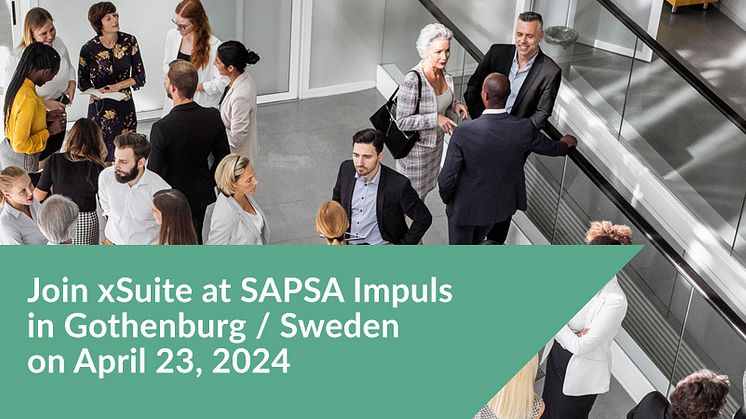 The Nordic subsidiary of software manufacturer xSuite Group will be showcasing its solutions for automated invoice processing and P2P processes, suitable for every SAP S/4HANA operating model.