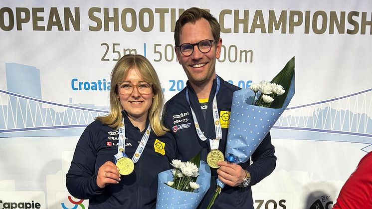 Elin Åhlin och Karl Olsson, EM-guld 2024