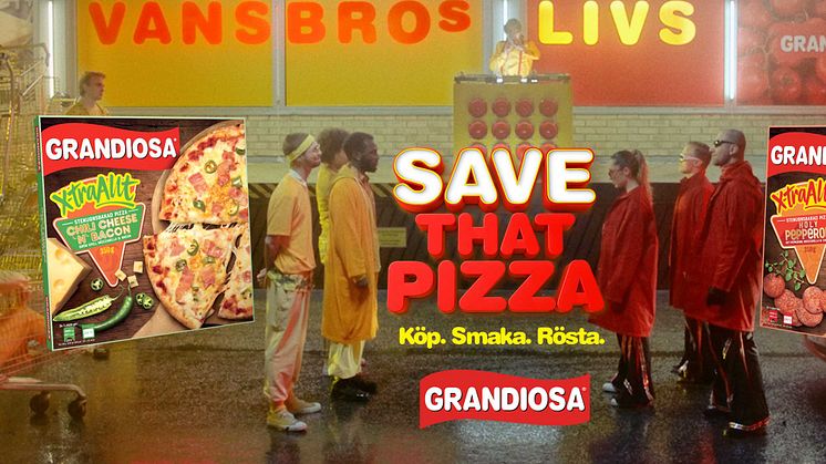 Grandiosa låter svenska folket avgöra pizzans öde genom ett rafflande dance-battle i Dalarna