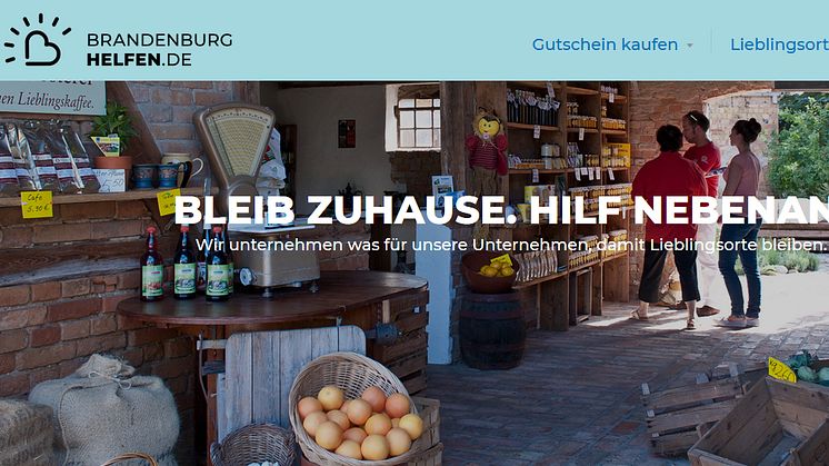 Screenshot der Website www.brandenburghelfen.de