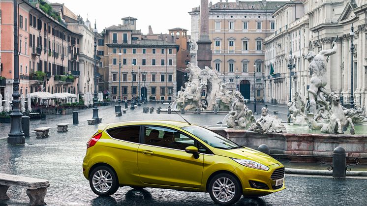 Nye Ford Fiesta nylig tildelt 5 stjerner i Euro NCAP test