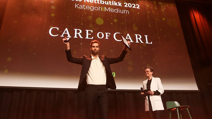 Årets nätbutik: CEO Mathias Ekström från nätbutiken Care of Carl kan kalla sig "årets nätbutik" i Norge. FOTO: Håvard Jørstad, Bring