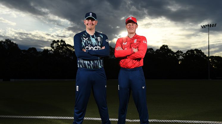Chris Edwards (left) and George Greenway captains of England LD and Deaf sides pose for portraits ahead of the 2022 International Inclusion Series in Brisbane (Getty Images)