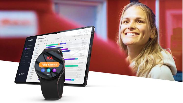 ICA Maxi i Nynäshamn är första ICA-butiken i landet som nu kopplat upp sig mot Turnpikes SaaS-system med Samsungs smarta klockor.