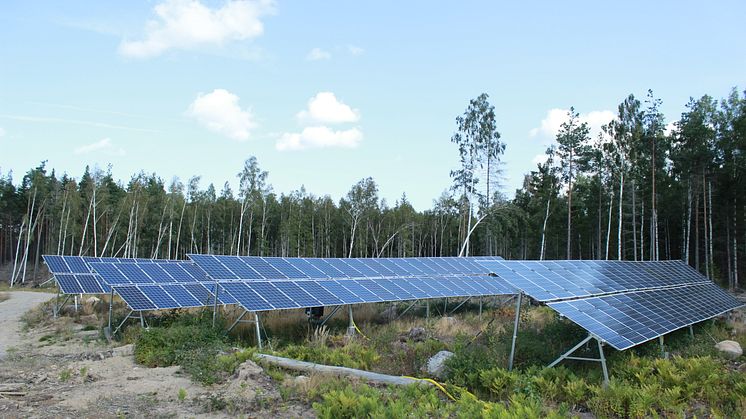 Solcellsparken i Kjula.