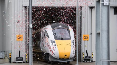 Hitachi unveils first UK built Intercity Express Train 